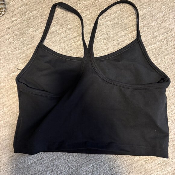Aerie Hugger Recharge Longline Racerback Sports Bra in Black Size Medium - Picture 2 of 4